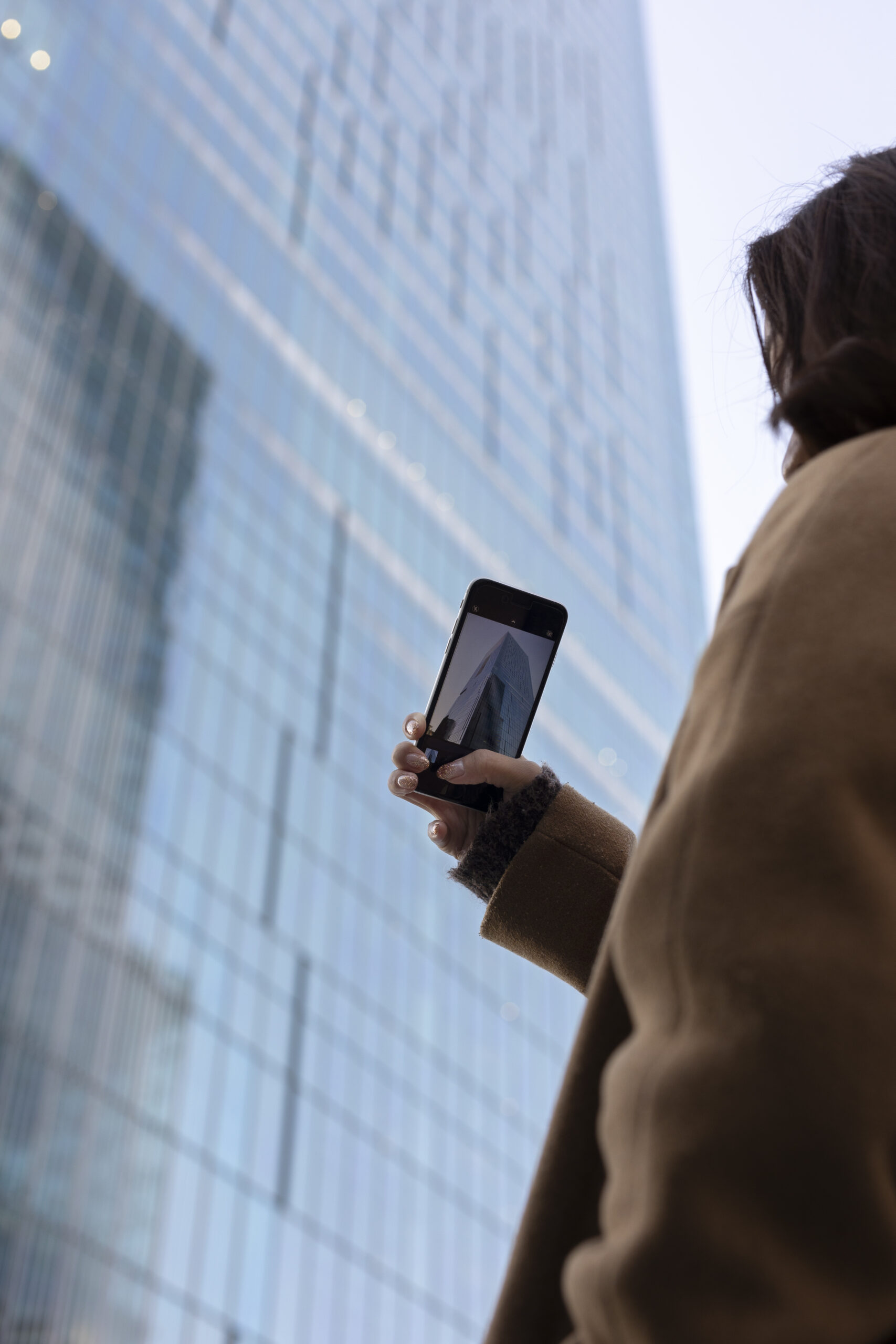 woman using smartphone technology